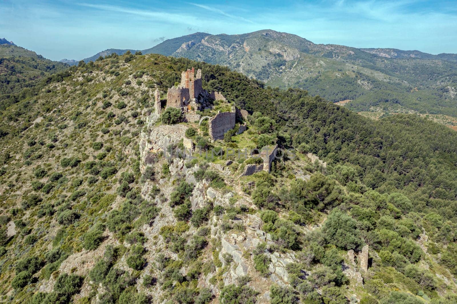 Miravet Castle, in Cabanes Province of Castellon, Spain. It is an Islamic construction with medieval architecture reforms.