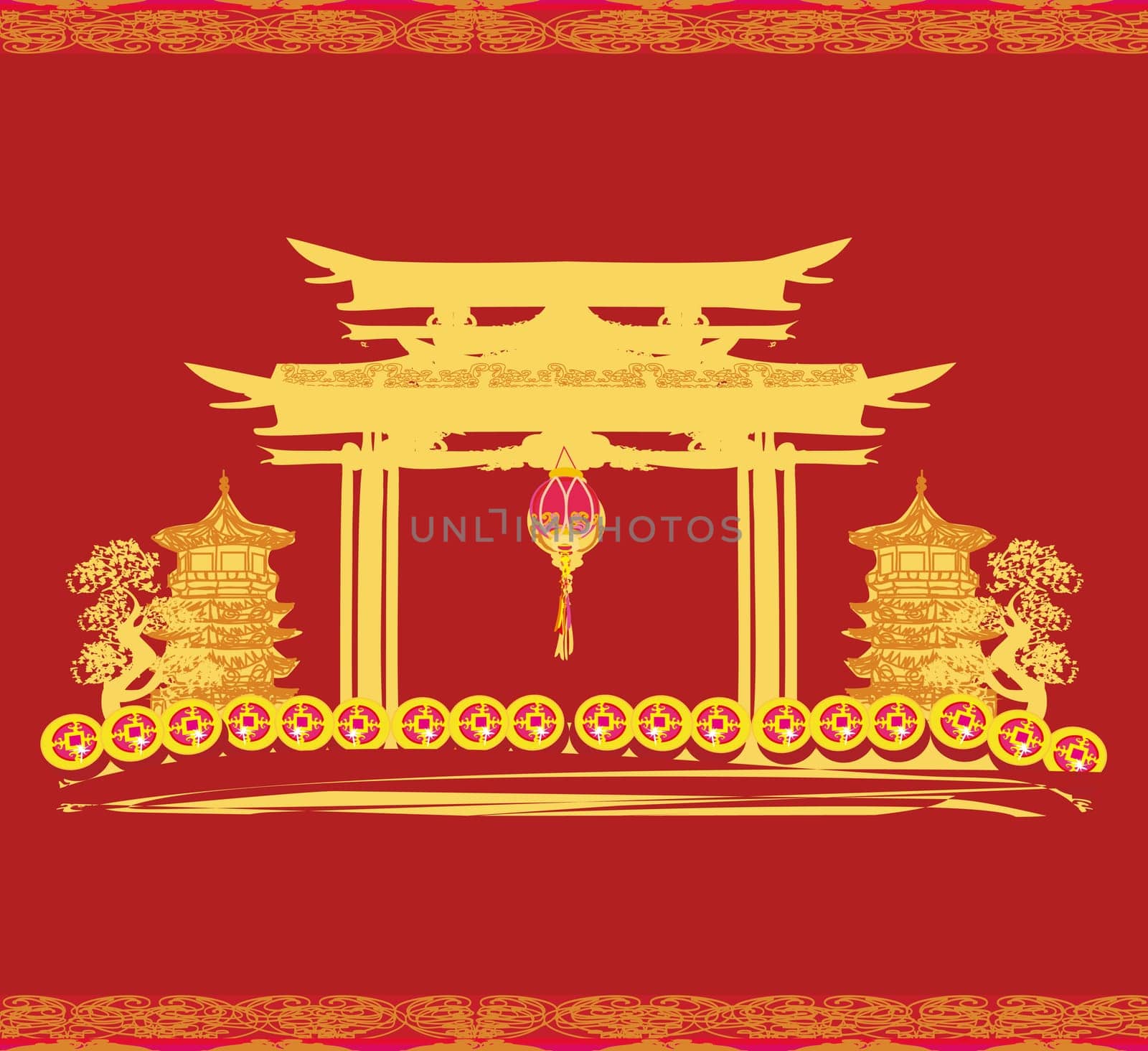 Mid-Autumn Festival for Chinese New Year card