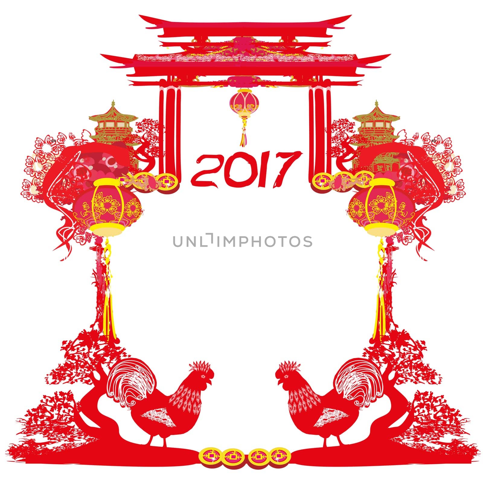 year of rooster design for Chinese New Year celebration