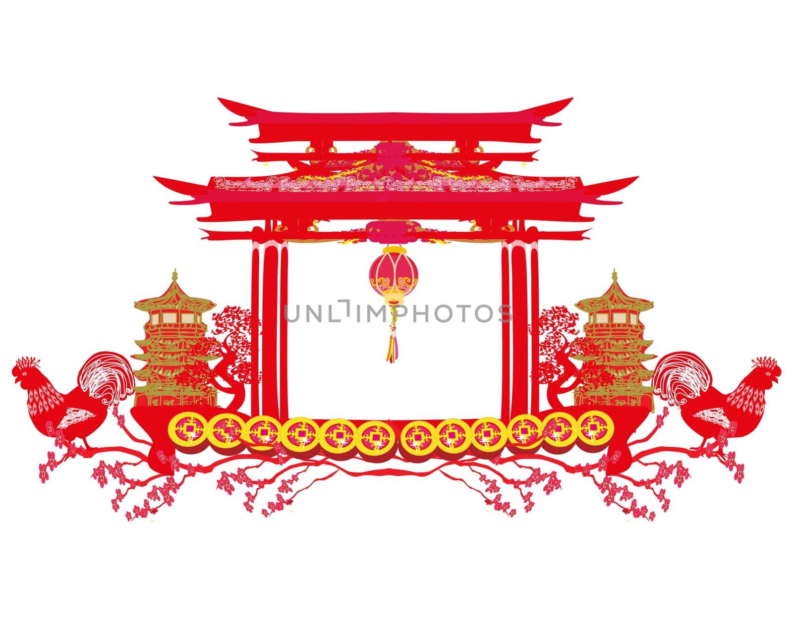 year of rooster - New Year frame