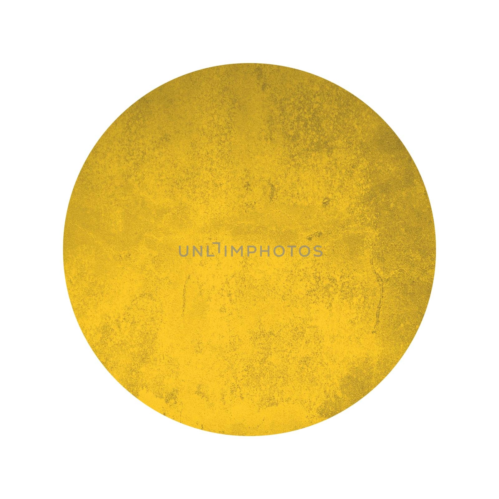 Yellow circle with old dirty grunge texture