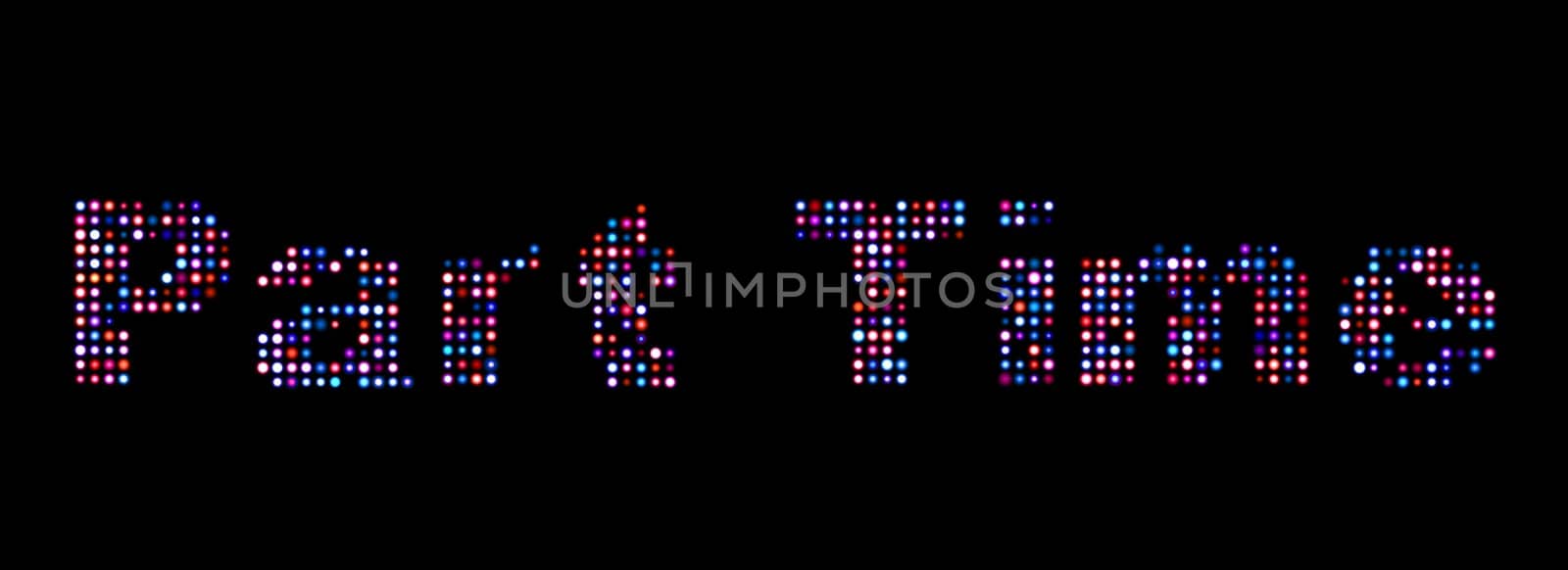 Part time led text