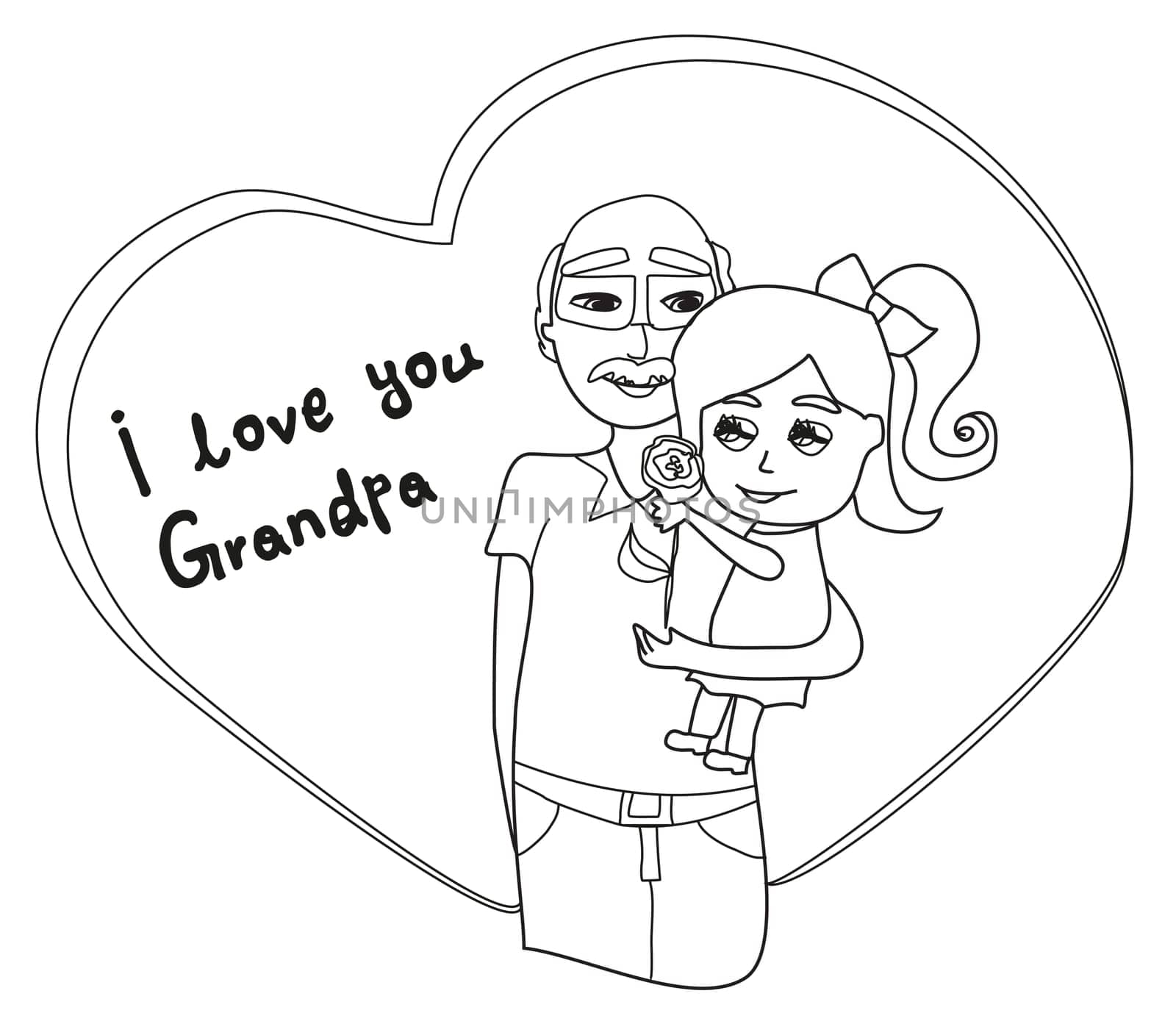 I love you Grandpa card