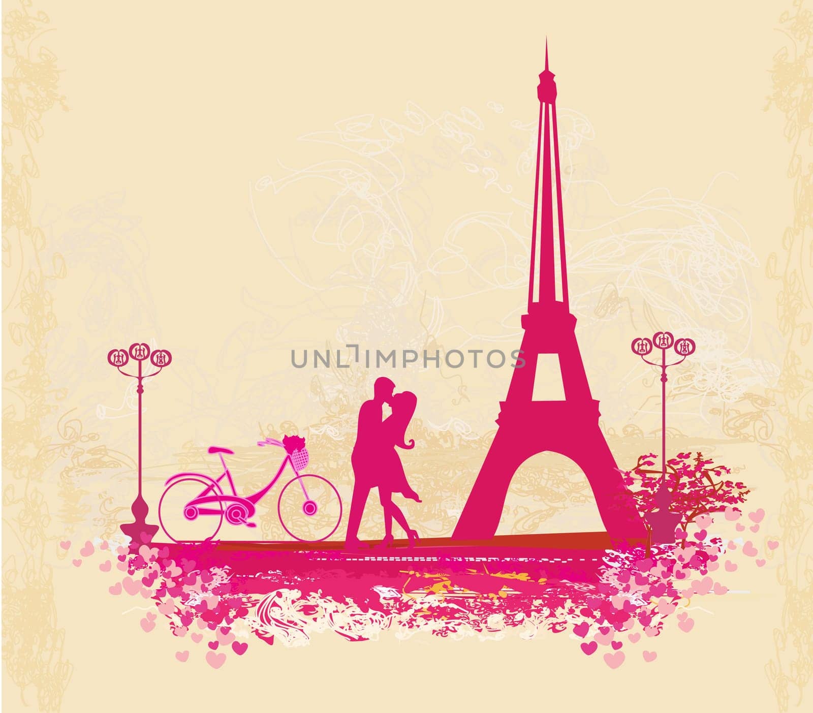 Romantic couple in Paris