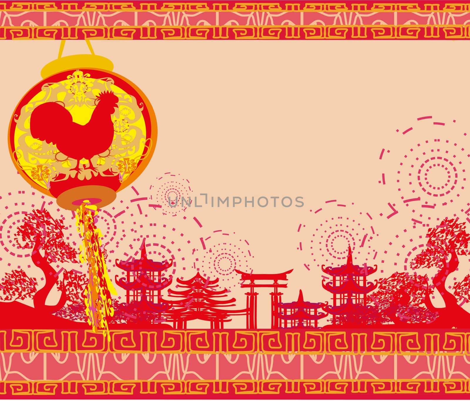year of rooster design for Chinese New Year celebration