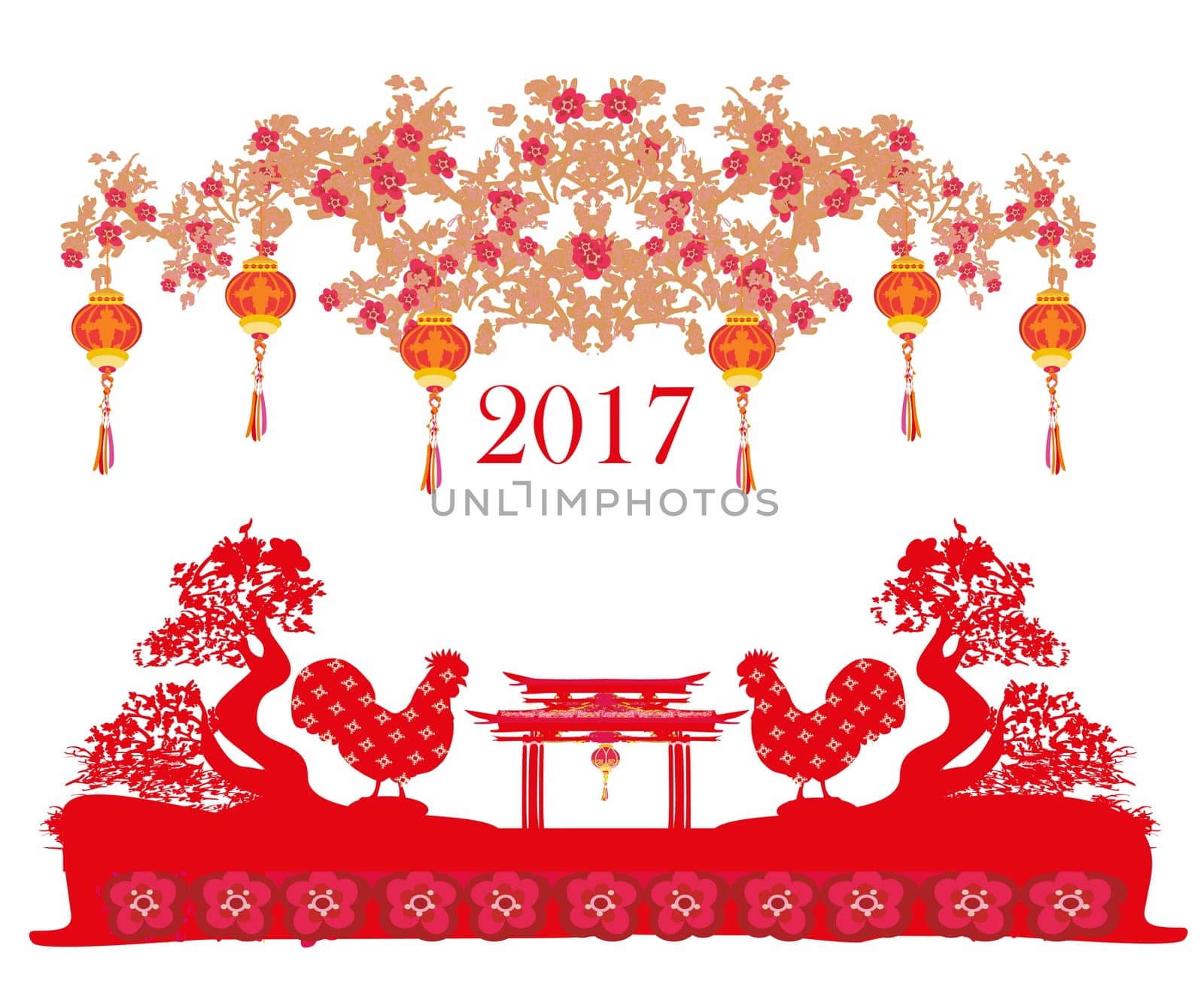 Year of rooster design for Chinese New Year
