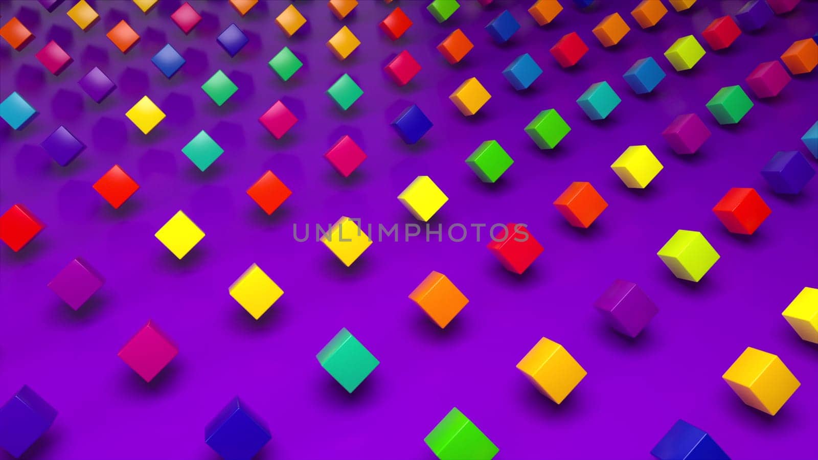 Rotation cubes. Computer generated 3d render