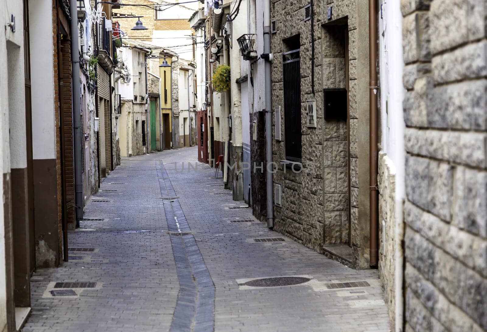 Detail of old street in a historic town in Spain