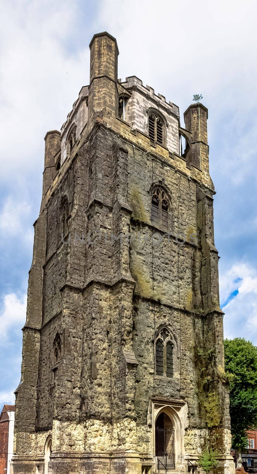 Chichester Cathedral (Cathedral Church of the Holy Trinity) free-standing medieval bell tower known as campanile in Chichester, West Sussex, United Kingdom