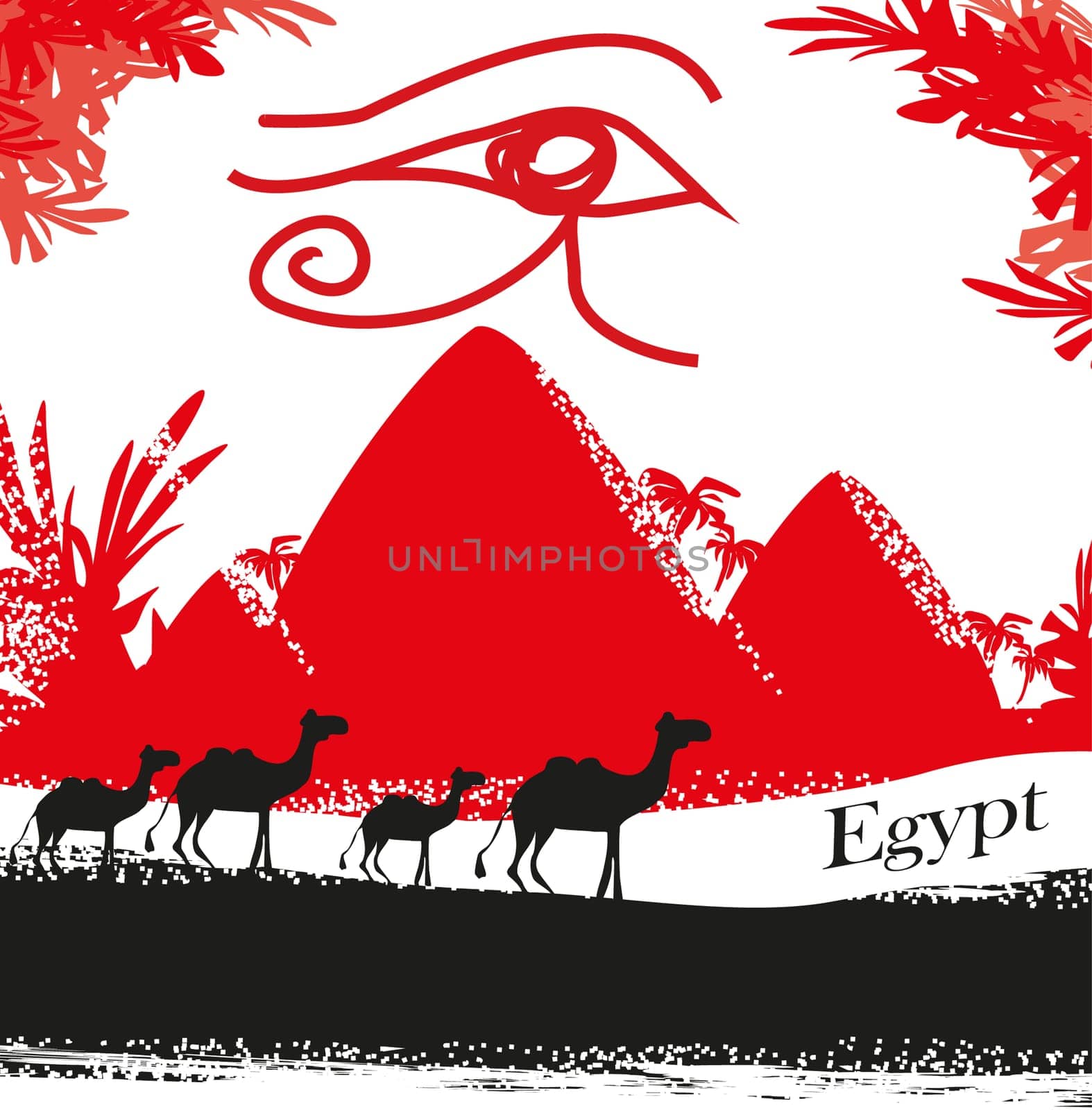Egypt symbols and Pyramids