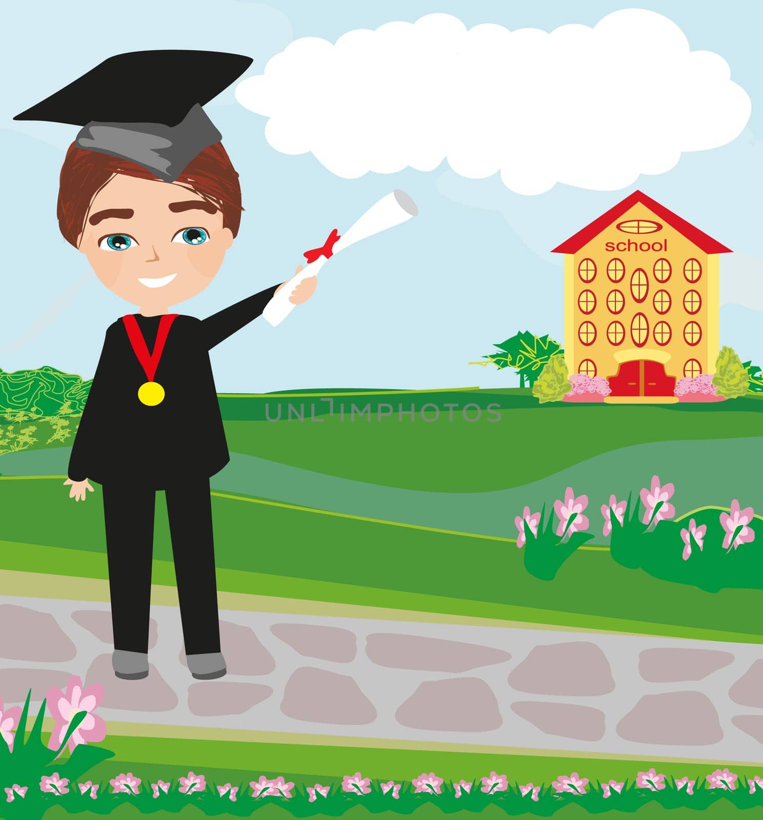 School-College Graduation - Boy