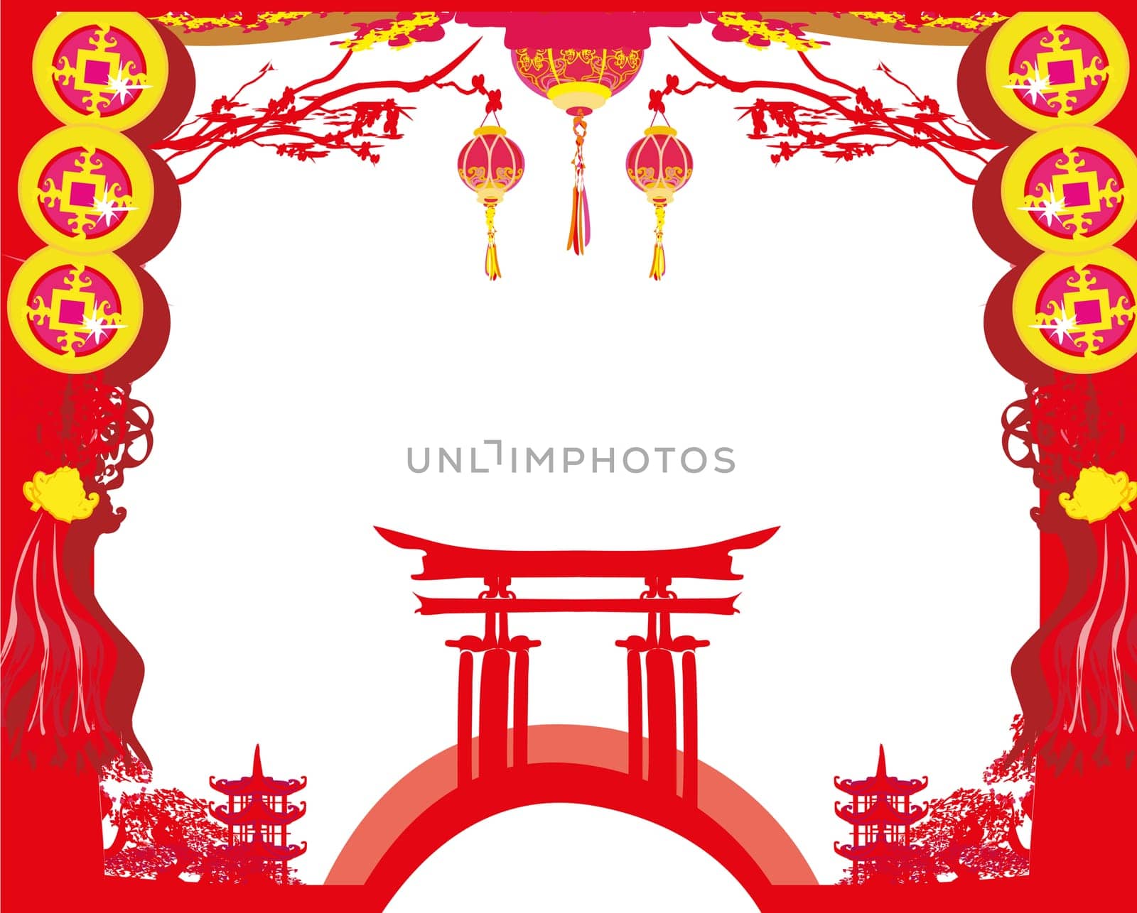 Mid-Autumn Festival for Chinese New Year card
