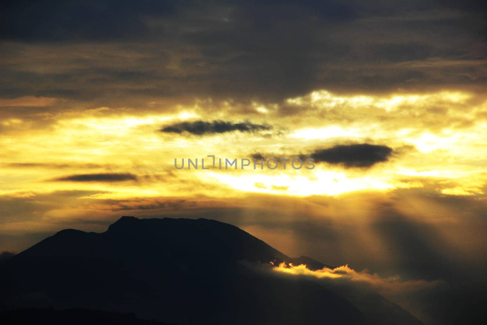 Mountain and dramatic sky