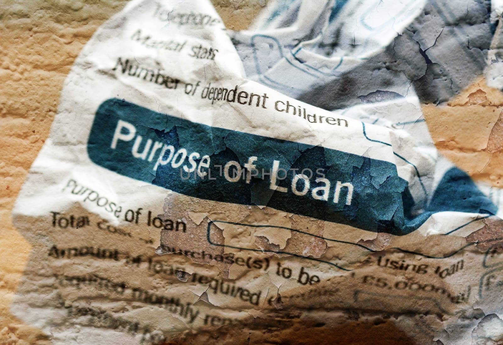 Crinkled loan form