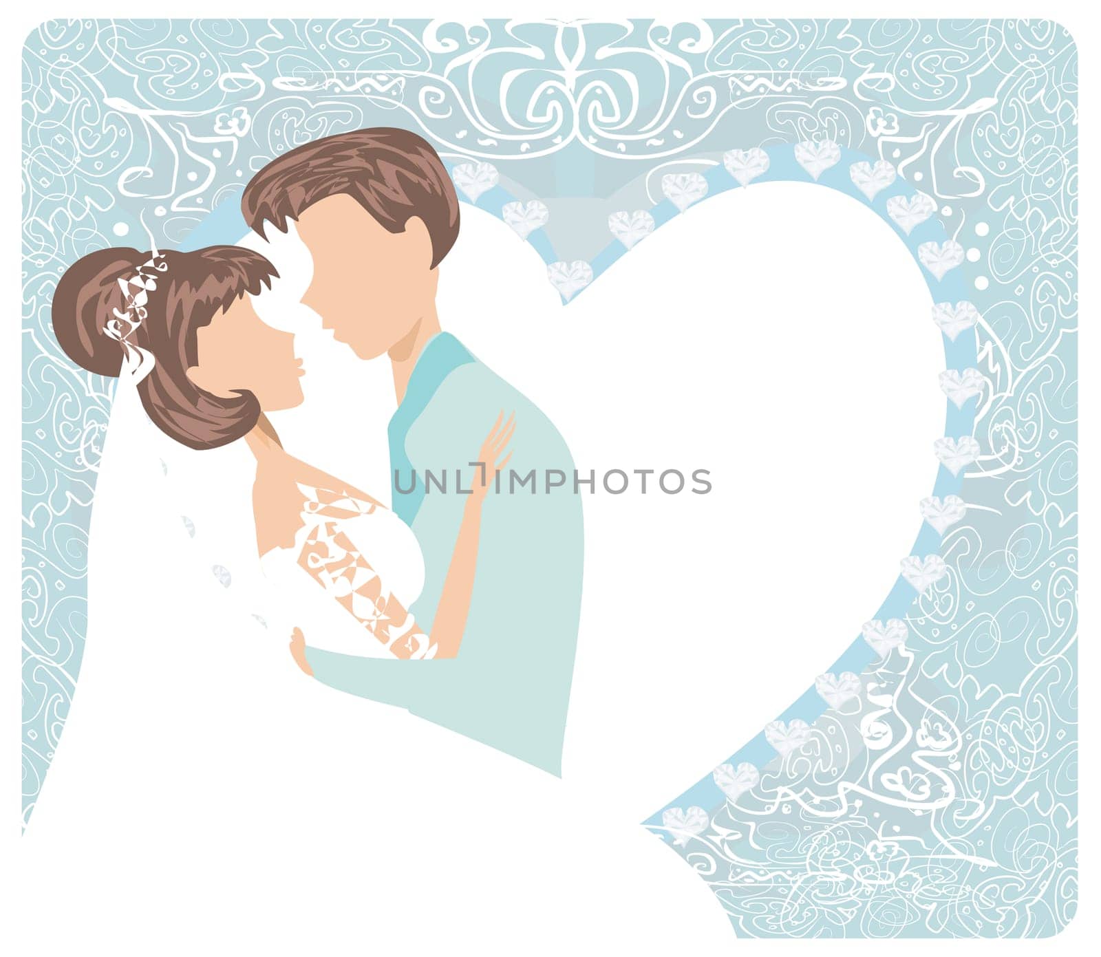 wedding couple - Stylish invitation card
