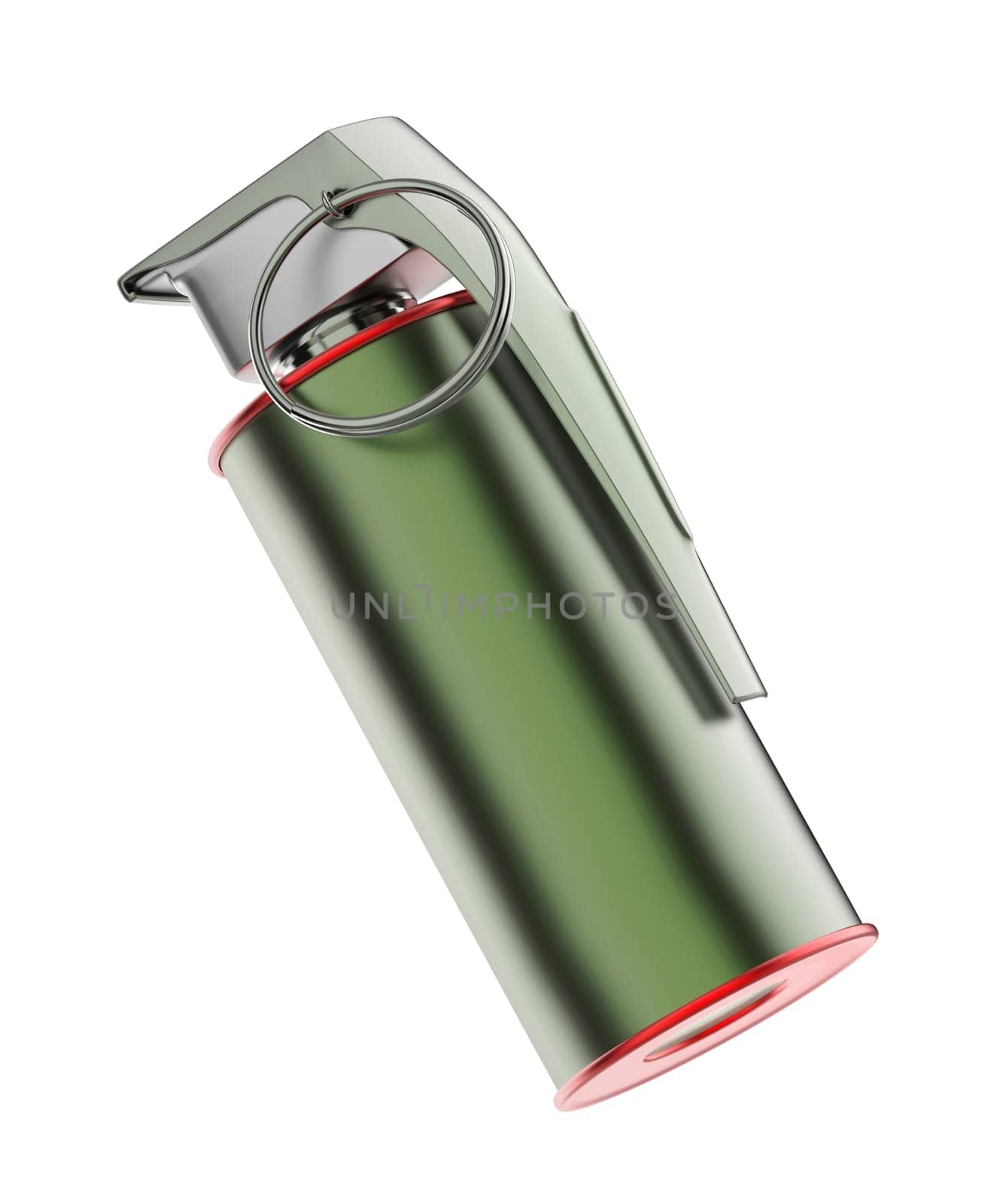 Smoke grenade isolated on white background