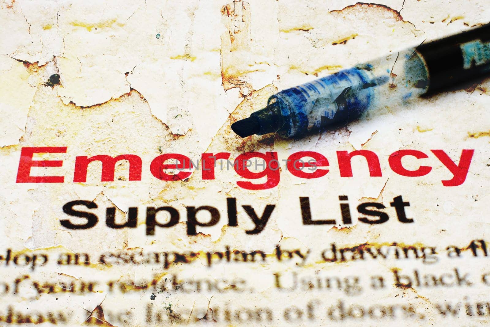 Emergency checklist