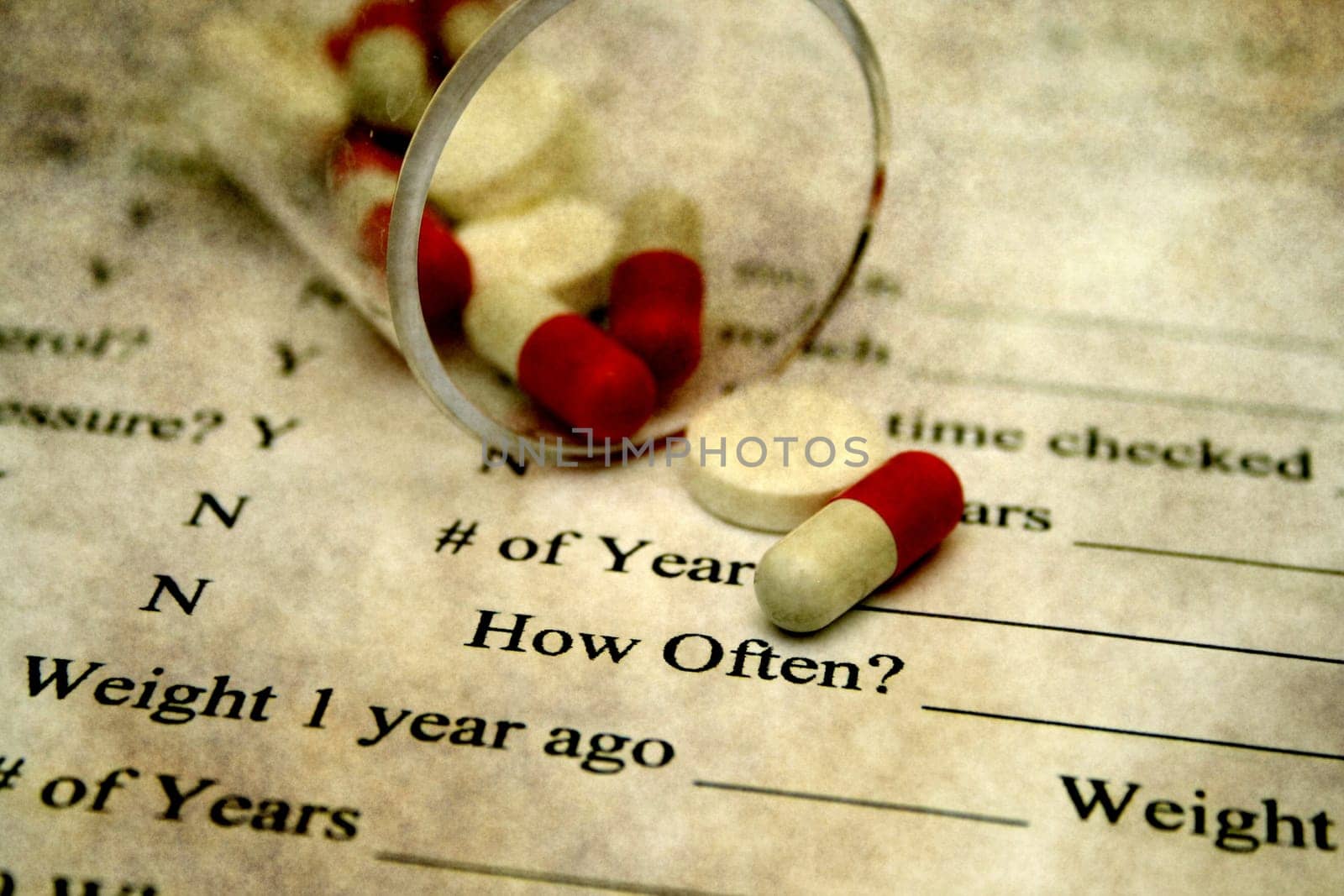 Grunge pills concept