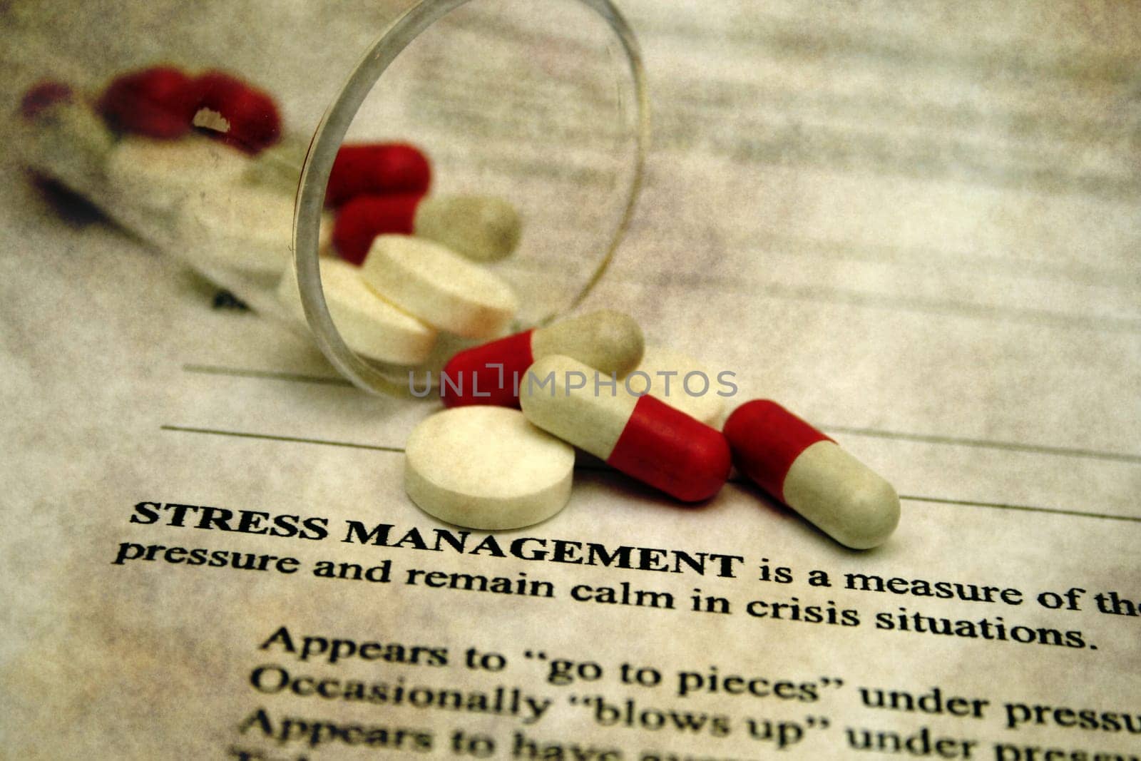 Pills and stress concept