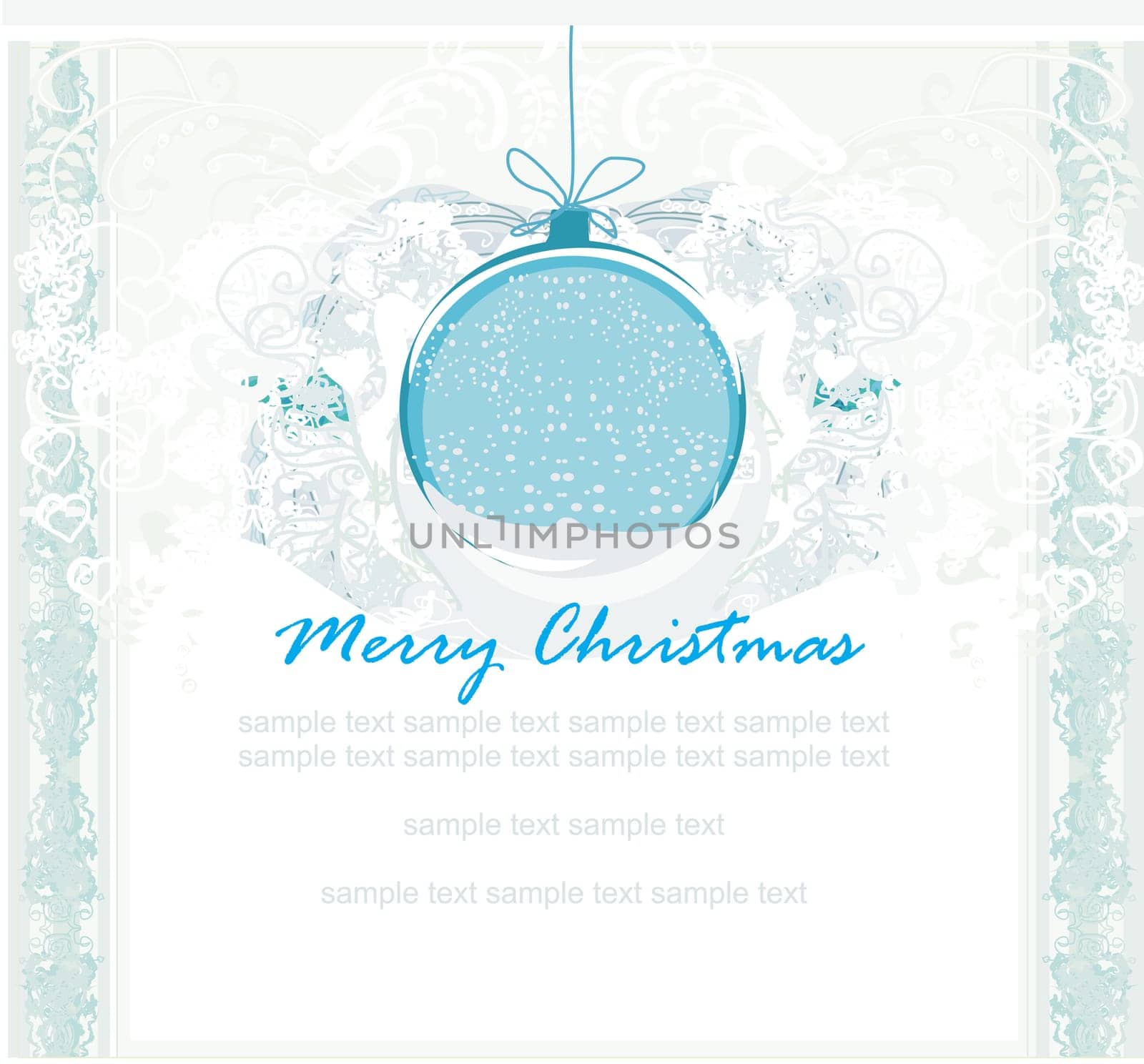 Christmas Framework style with bauble card