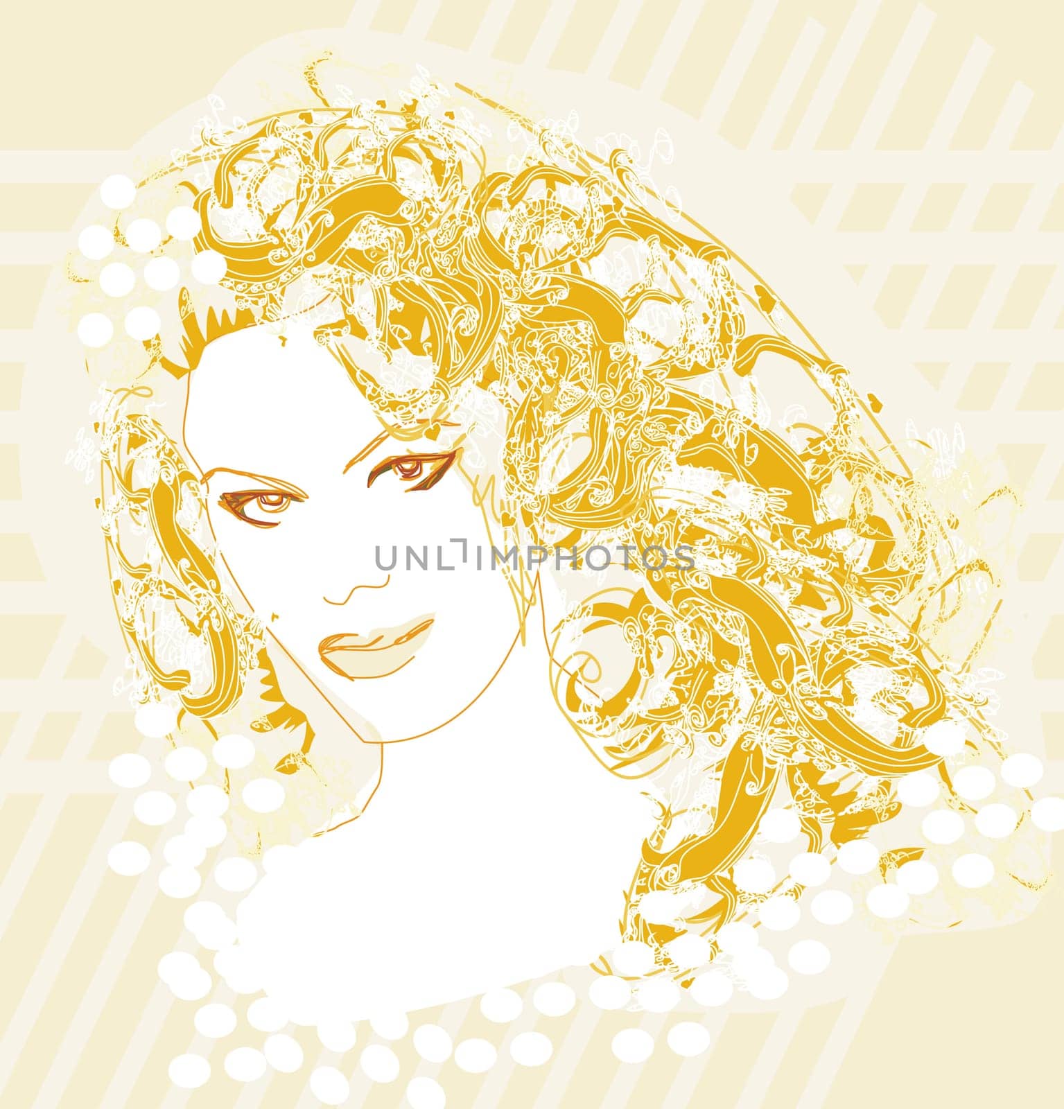 Abstract Beautiful Woman portrait