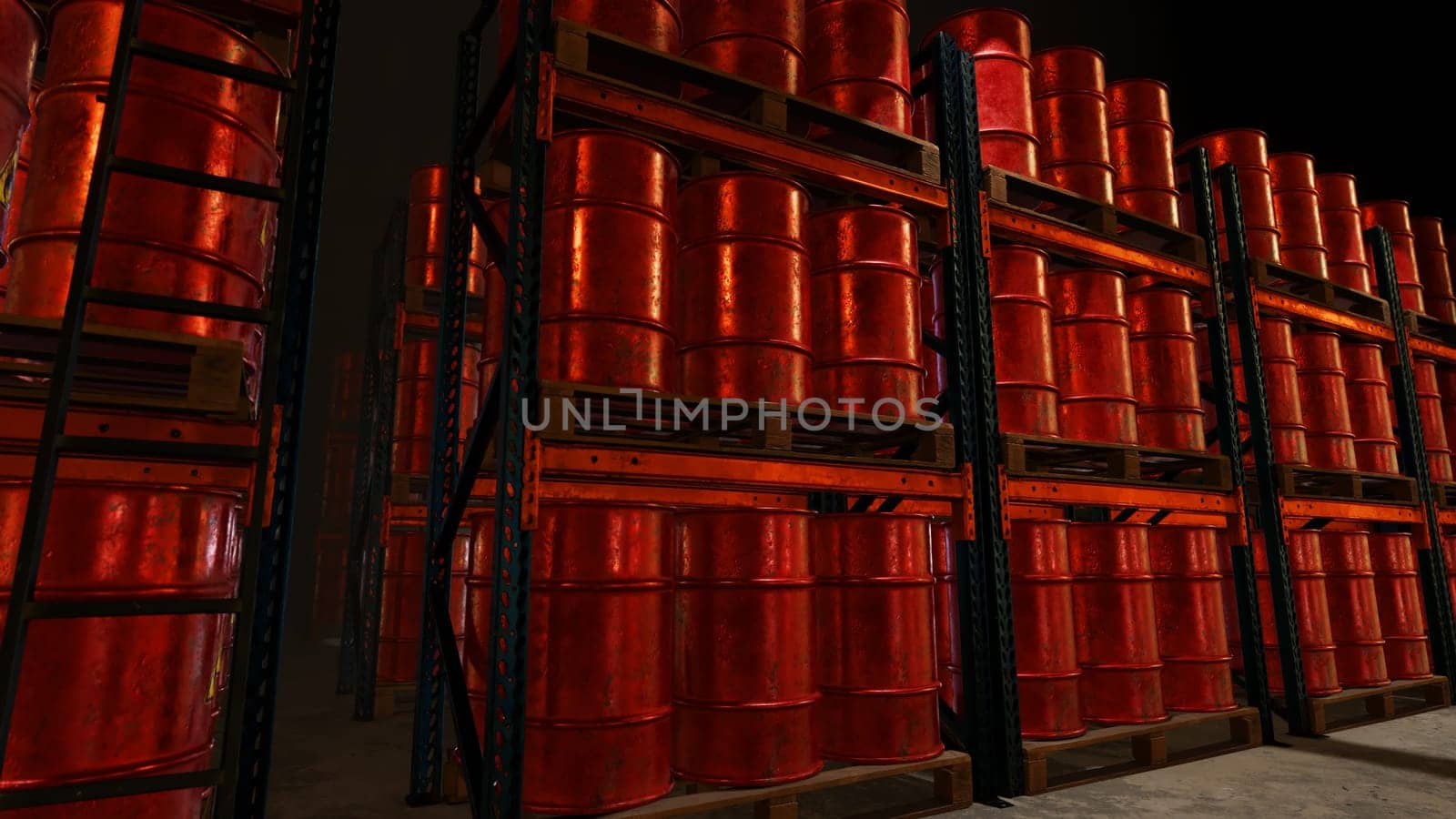 3D illustration Background for advertising and wallpaper in investment and oil storage scene. 3D rendering in decorative concept.