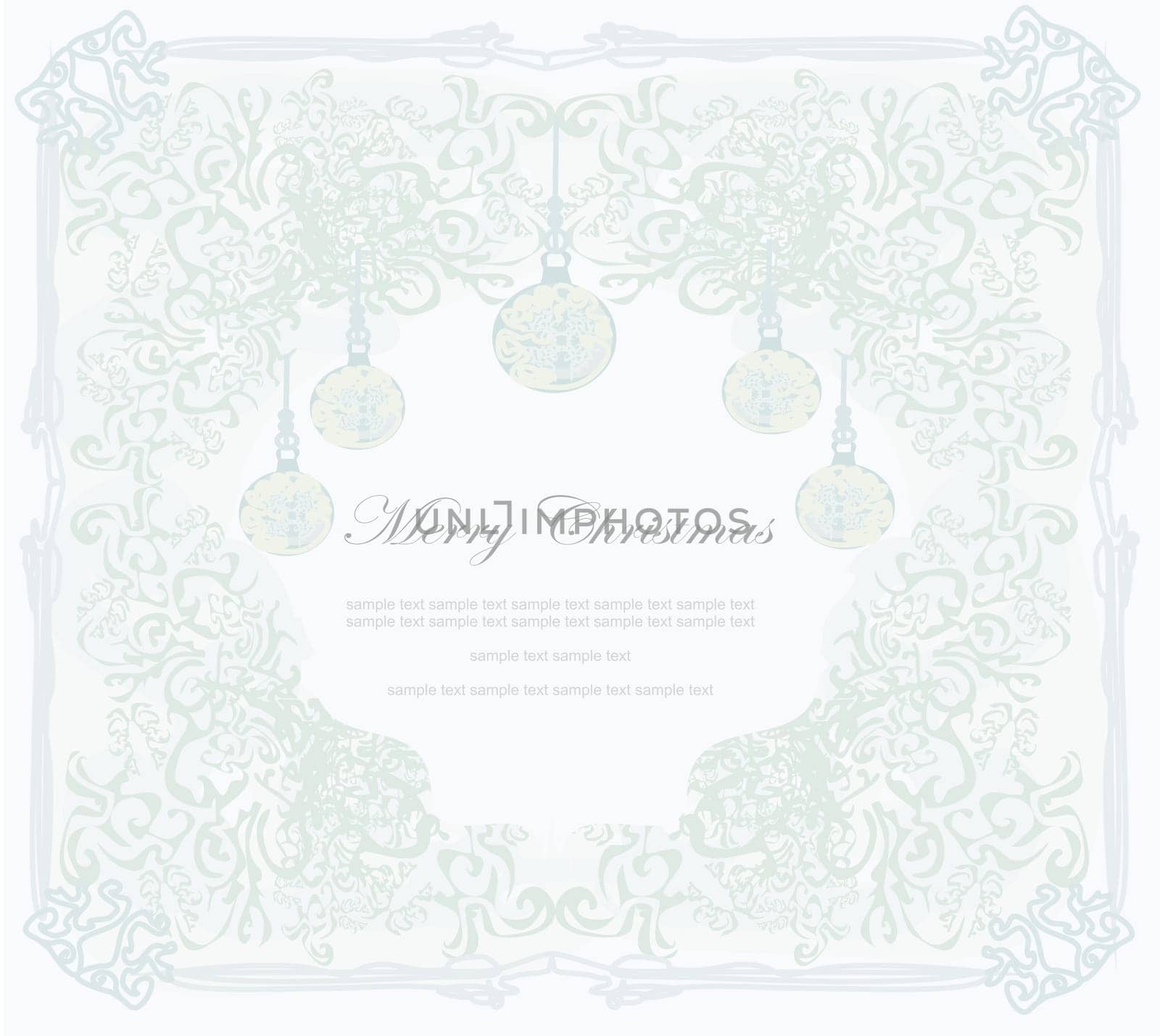 Christmas baubles abstract decoration background