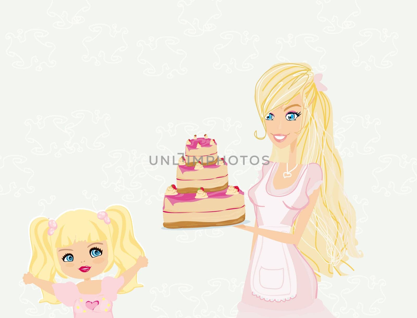 Family celebrating birthday