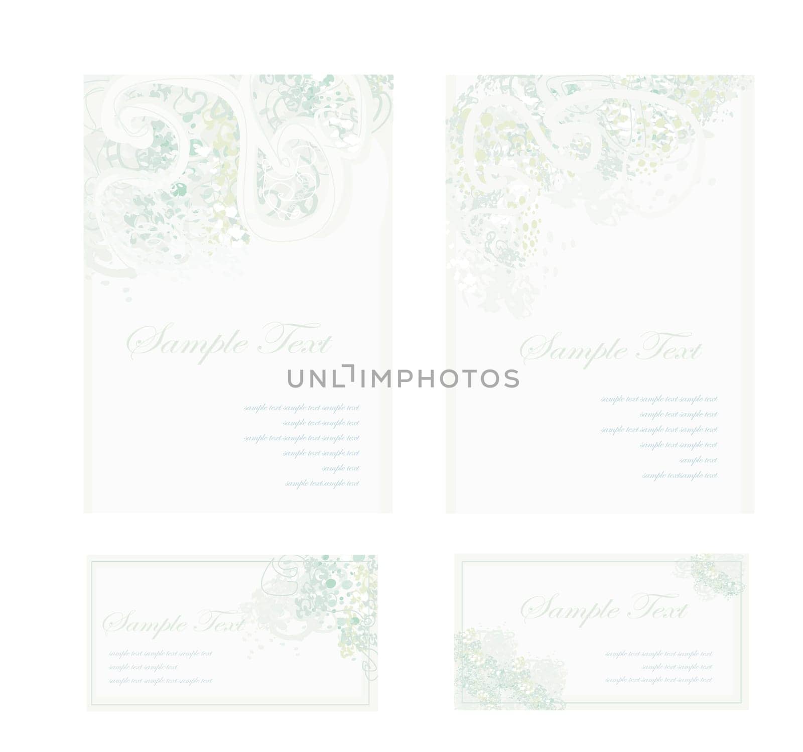 Collection from blue business cards