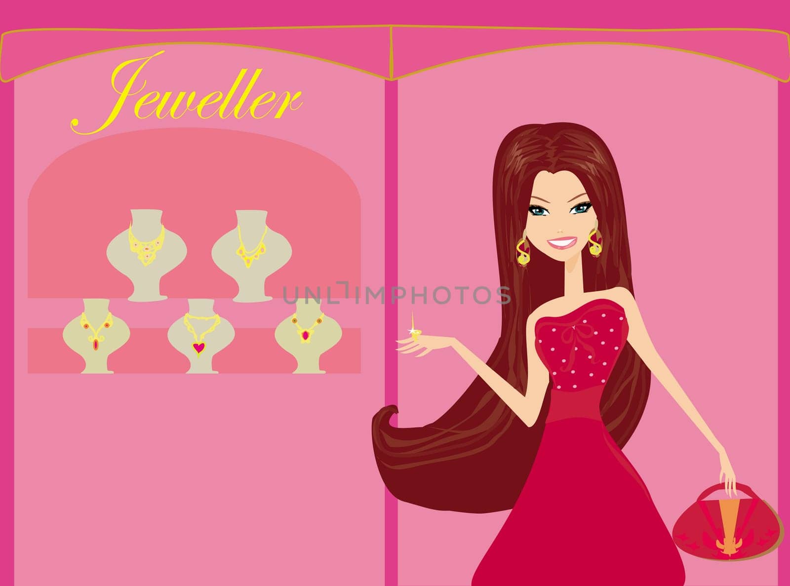 Girl and jewellerys