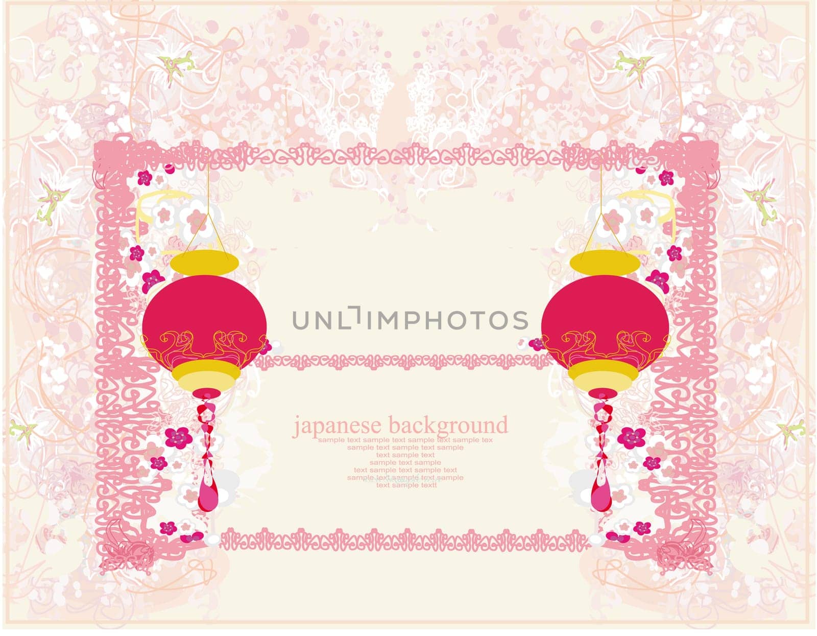 Chinese New Year with lanterns card