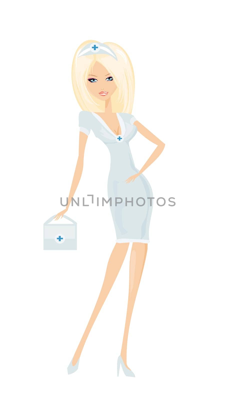 vector illustration of a sexy nurse