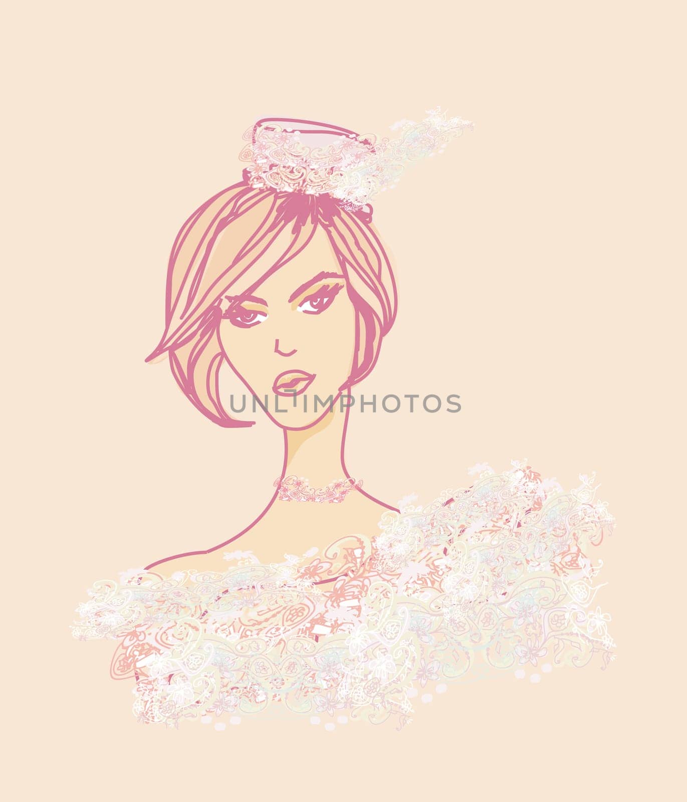 Abstract Beautiful Woman portrait