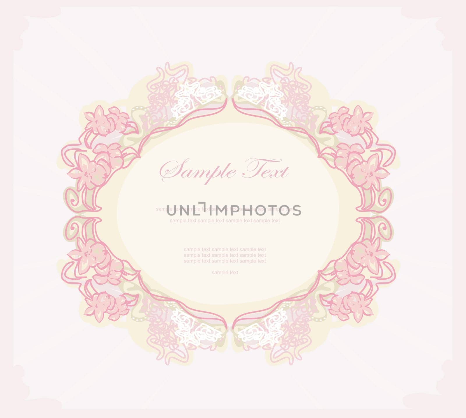 floral invitation vintage card