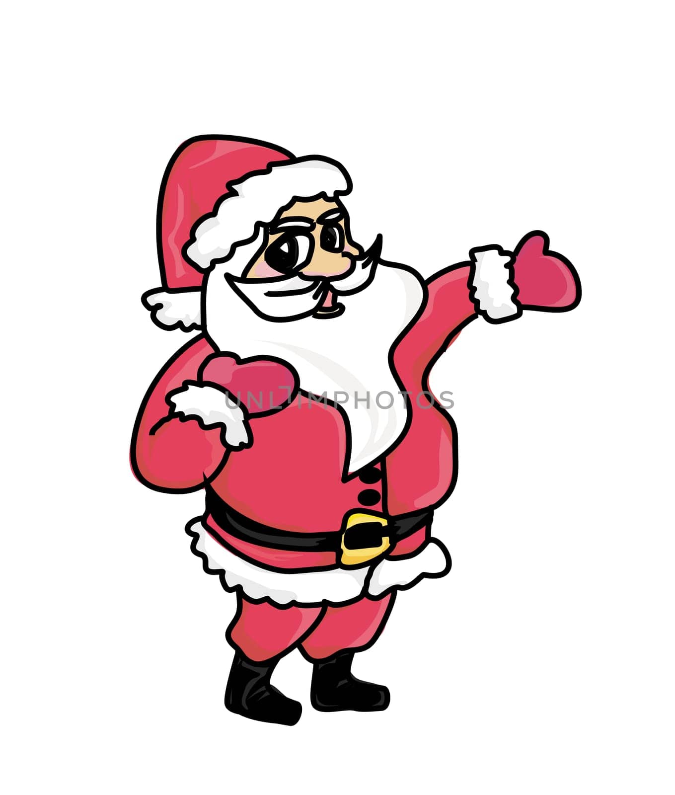 Santa Claus on white background