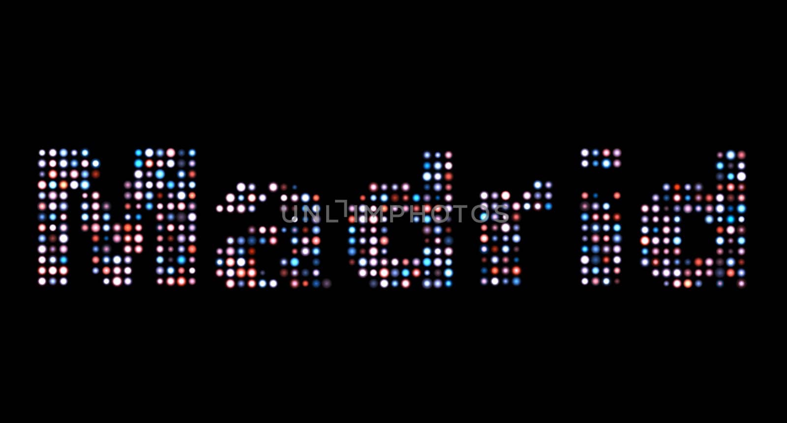 Madrid led text
