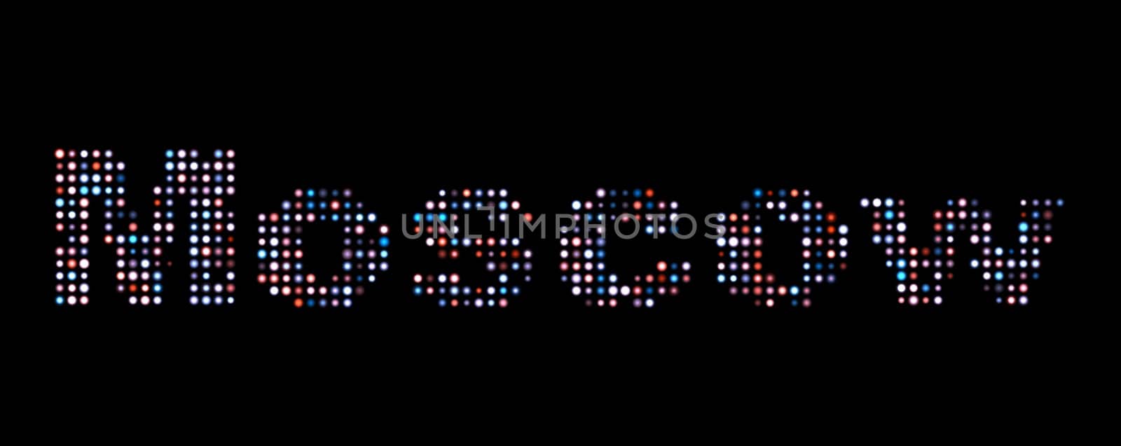Moscow led text