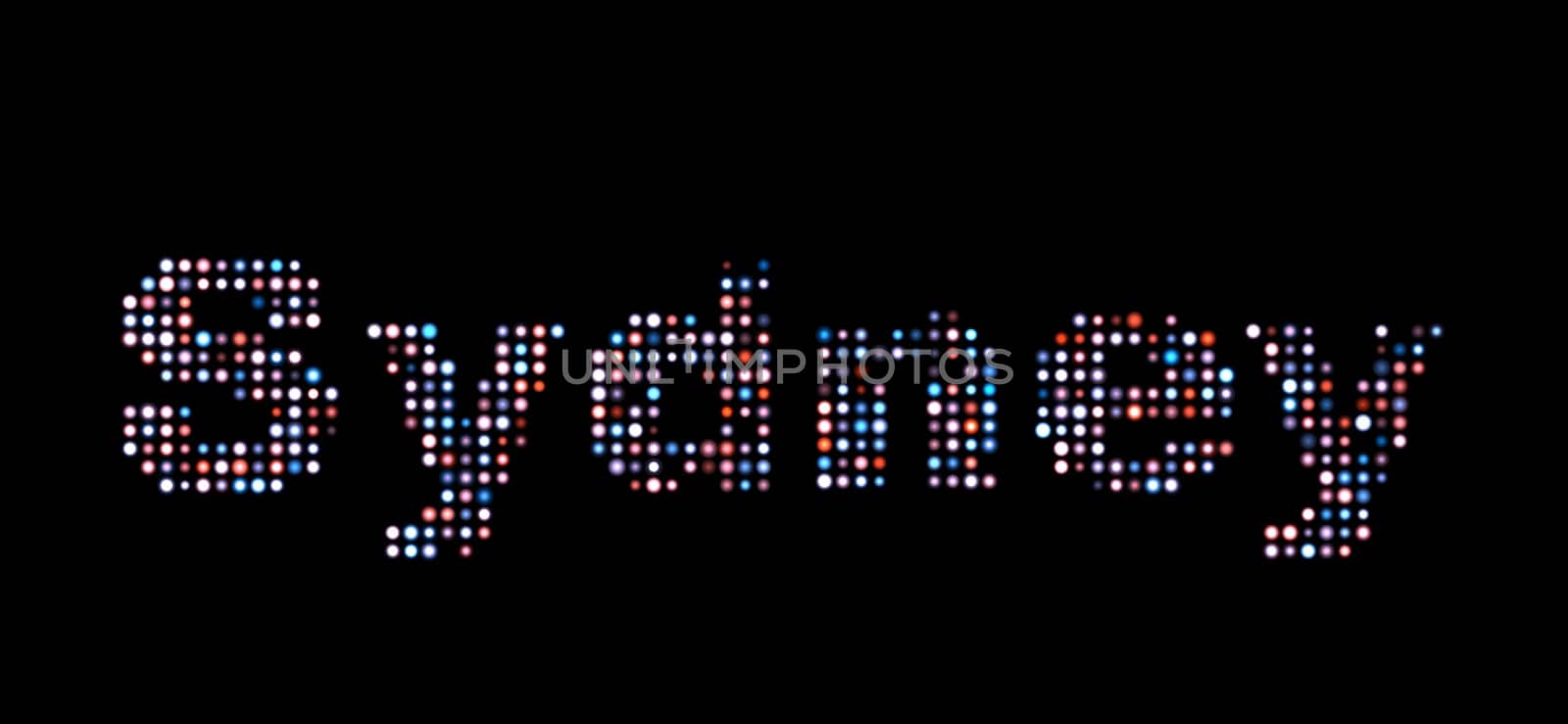 Sydney led text