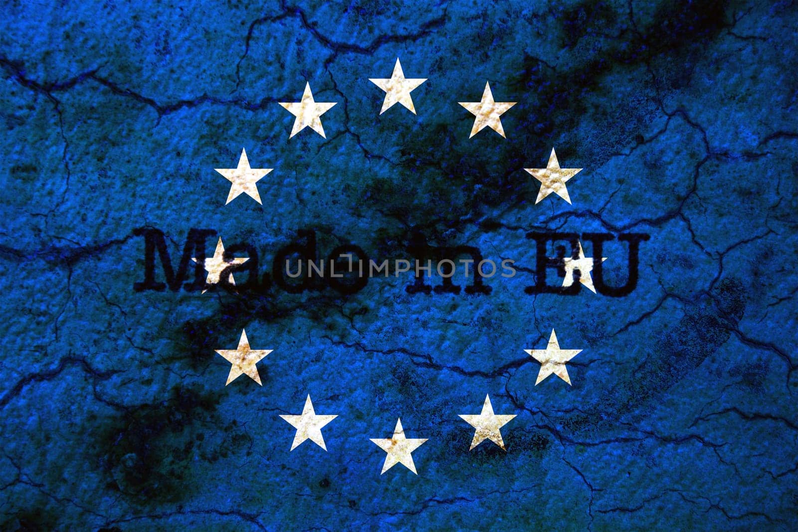 Made in EU grunge concept