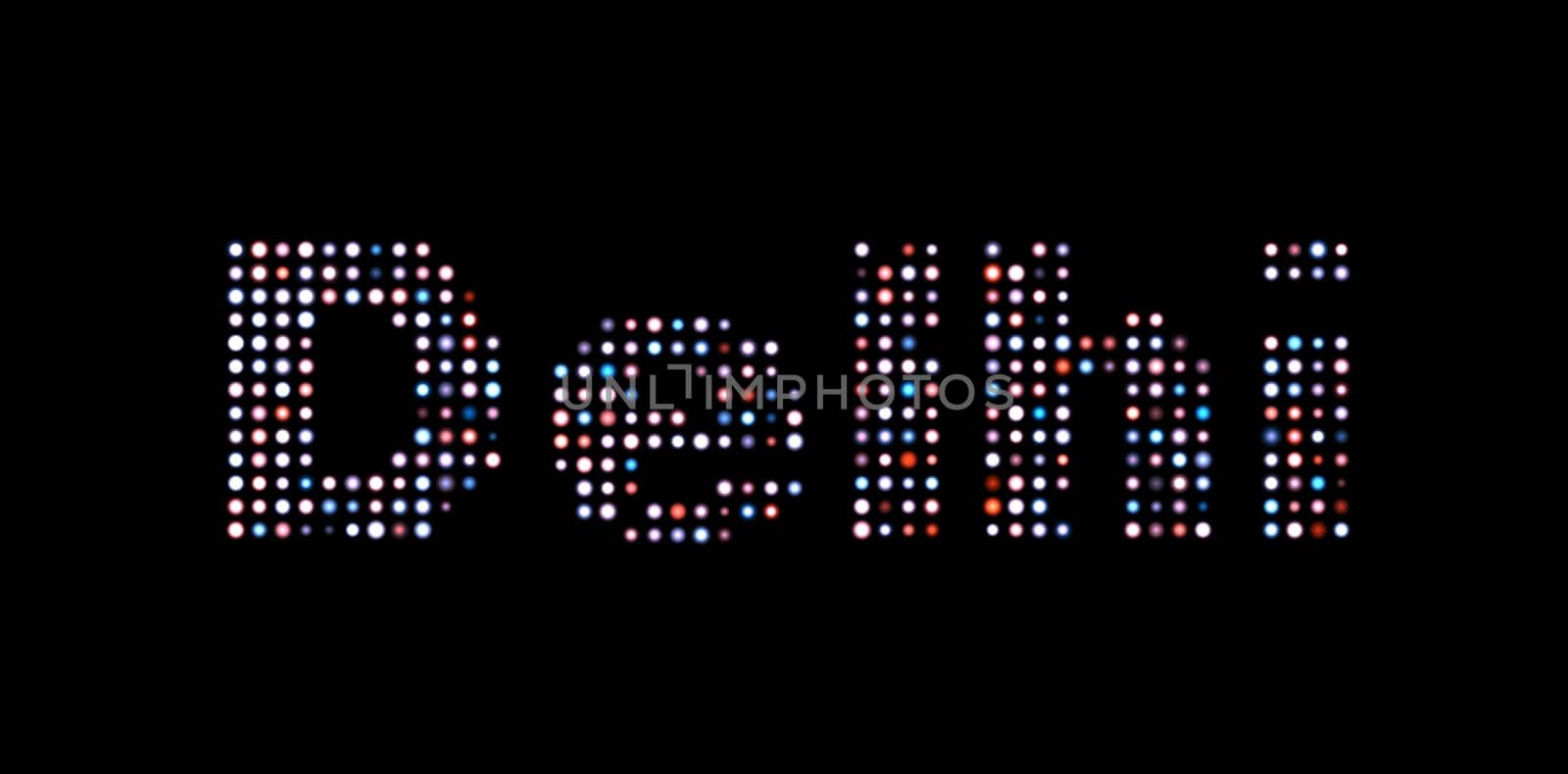Delhi led text