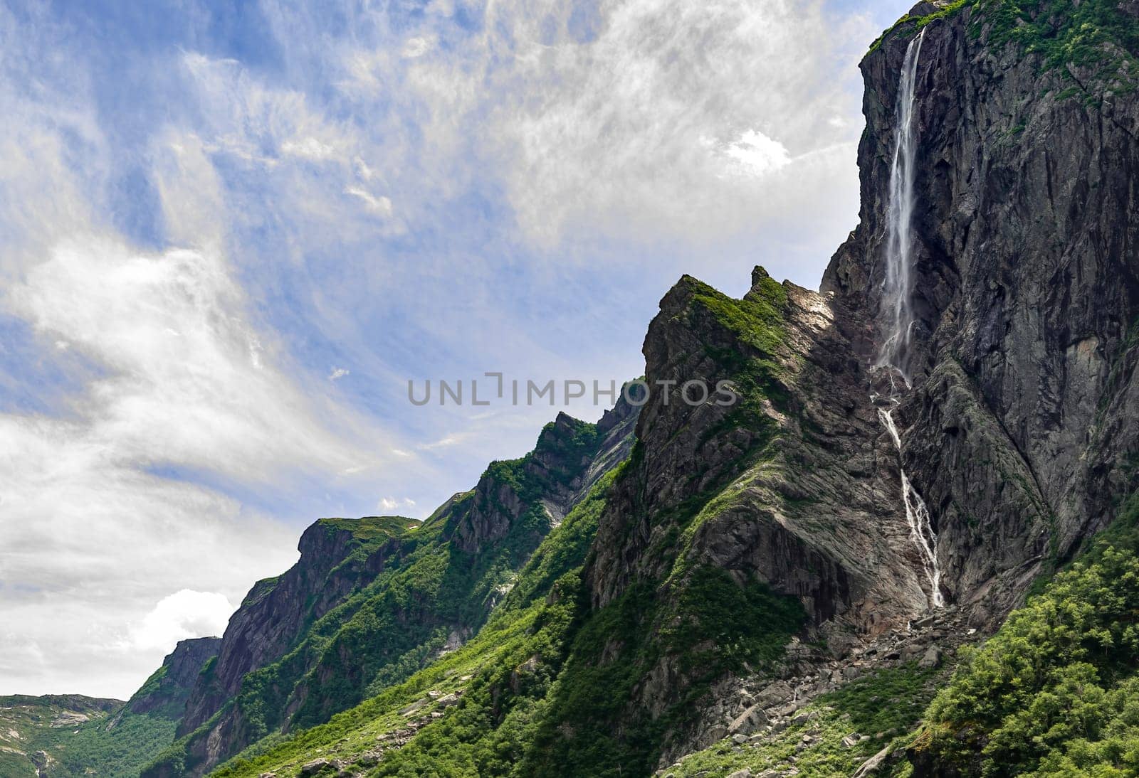 Waterfalls in Gros Morne Fjord Newfoundland
