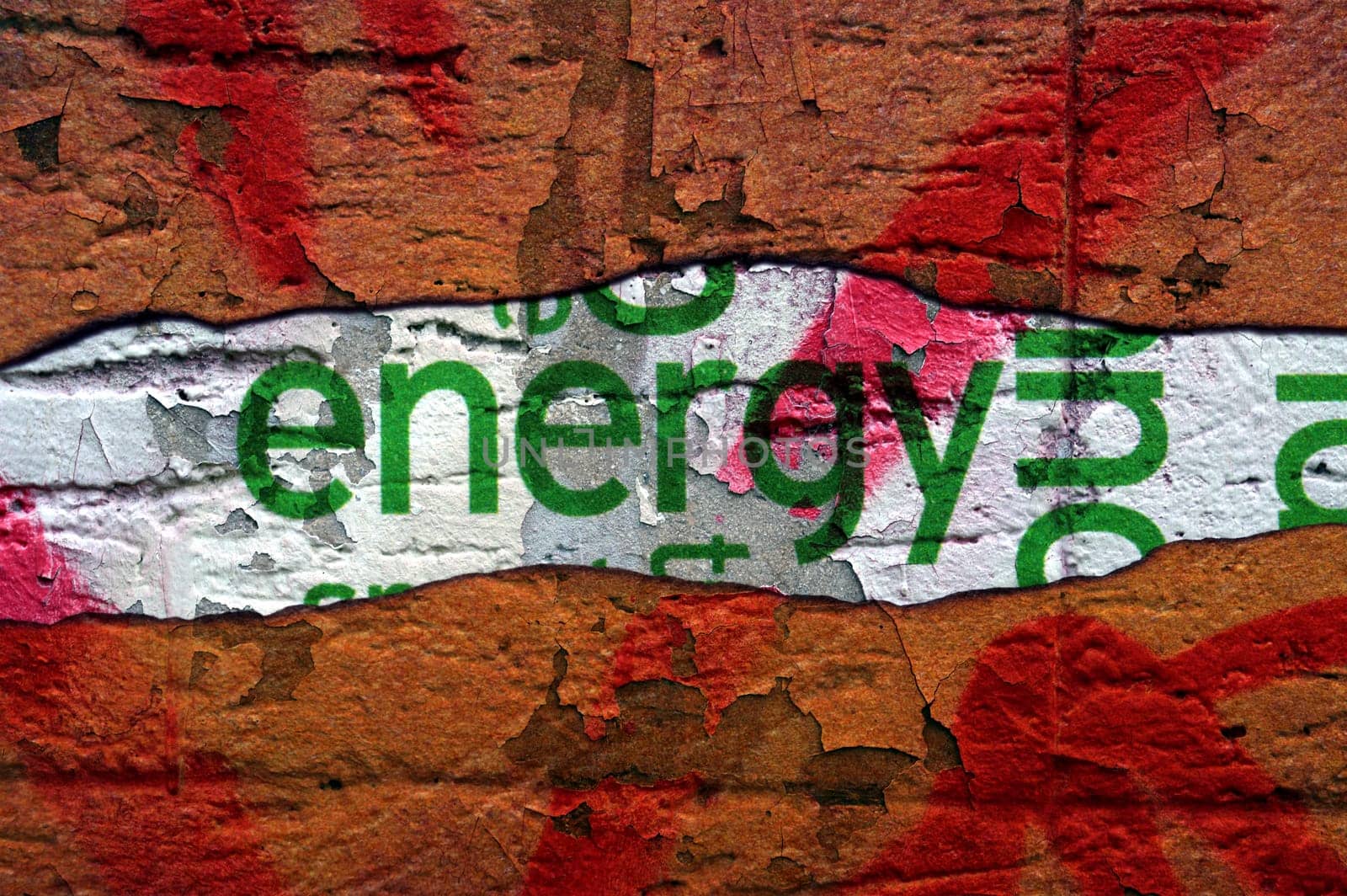 Energy text on grunge background