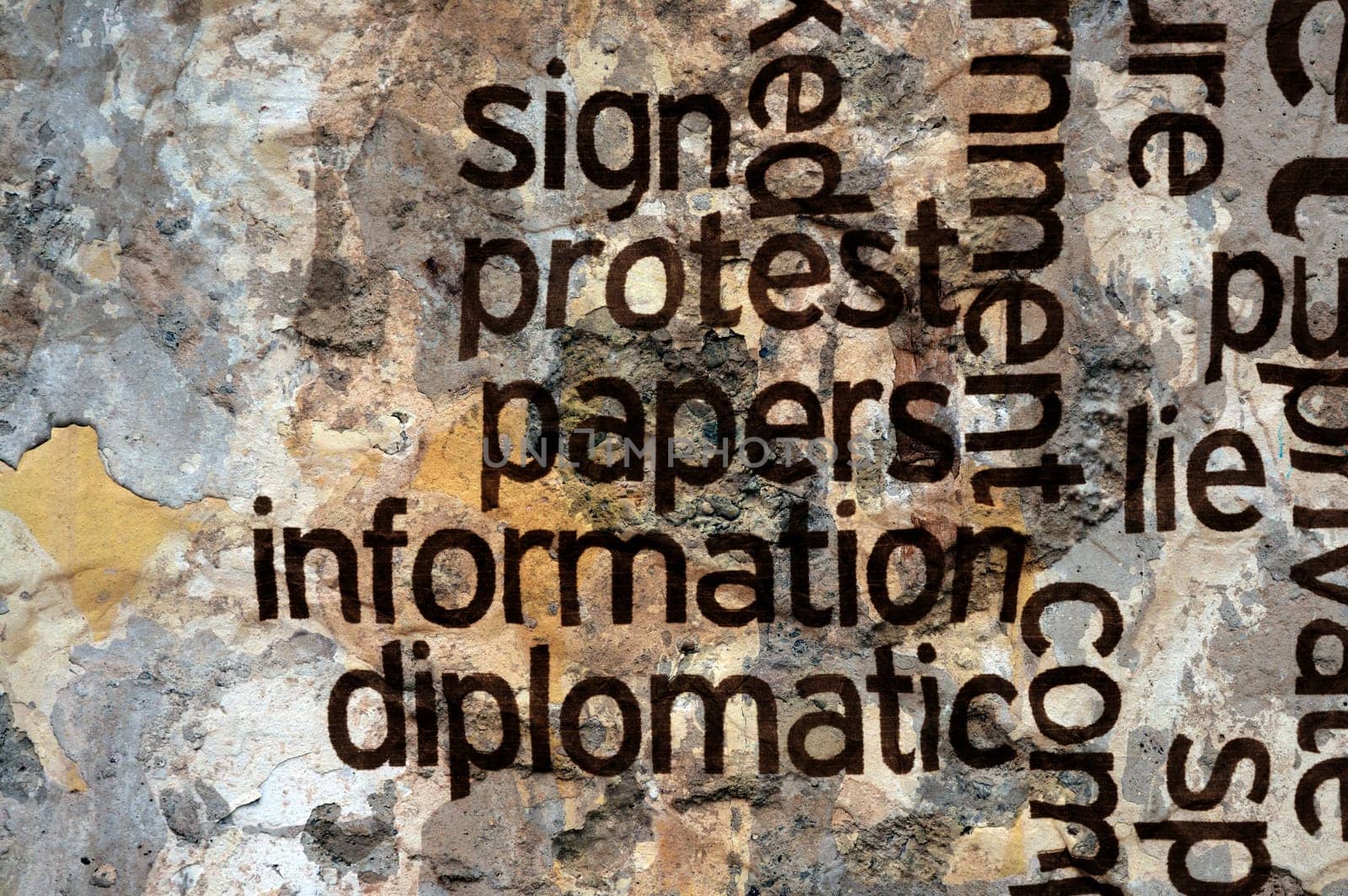 Protest information grunge concept