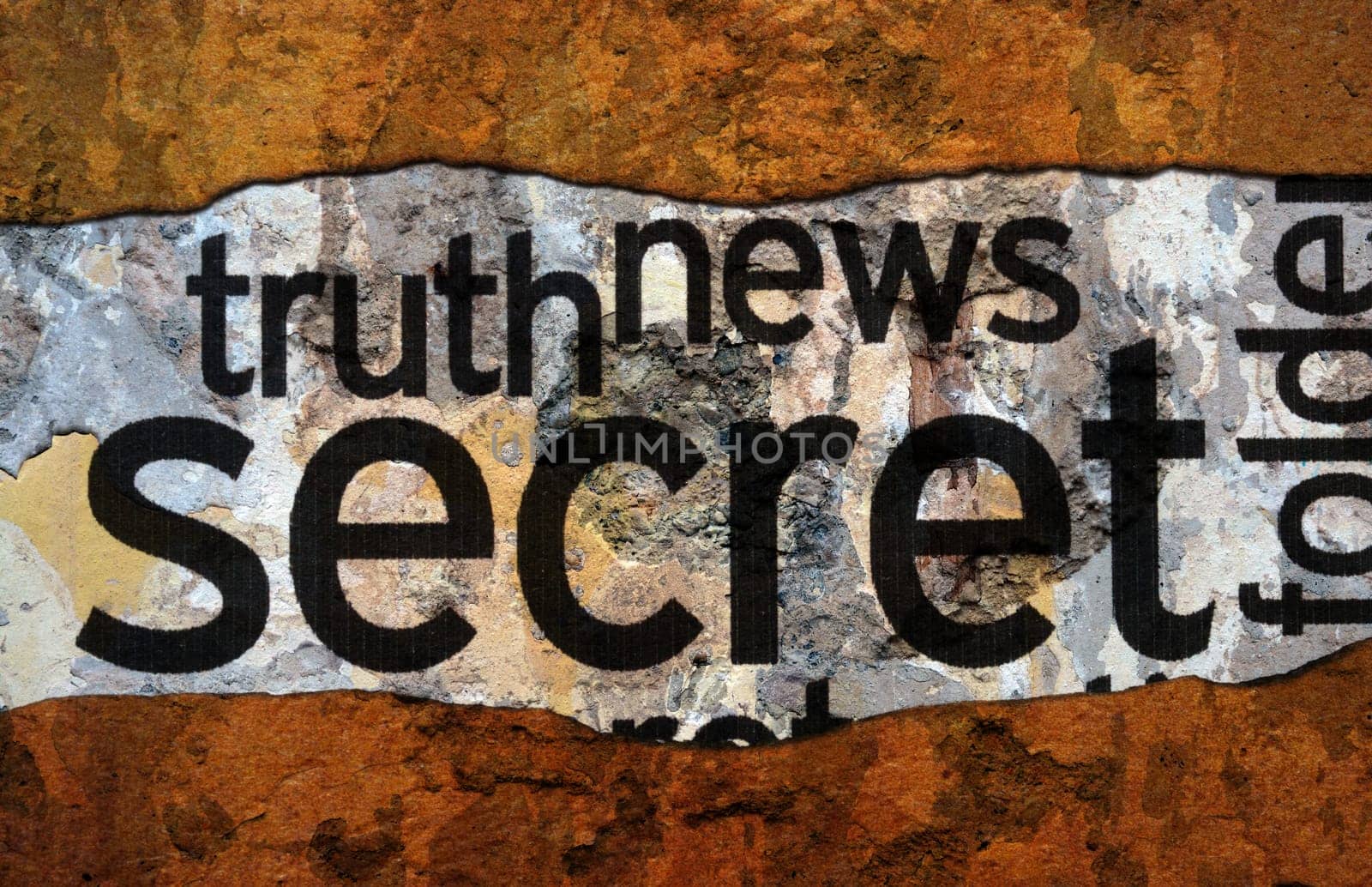 Secret text on grunge background