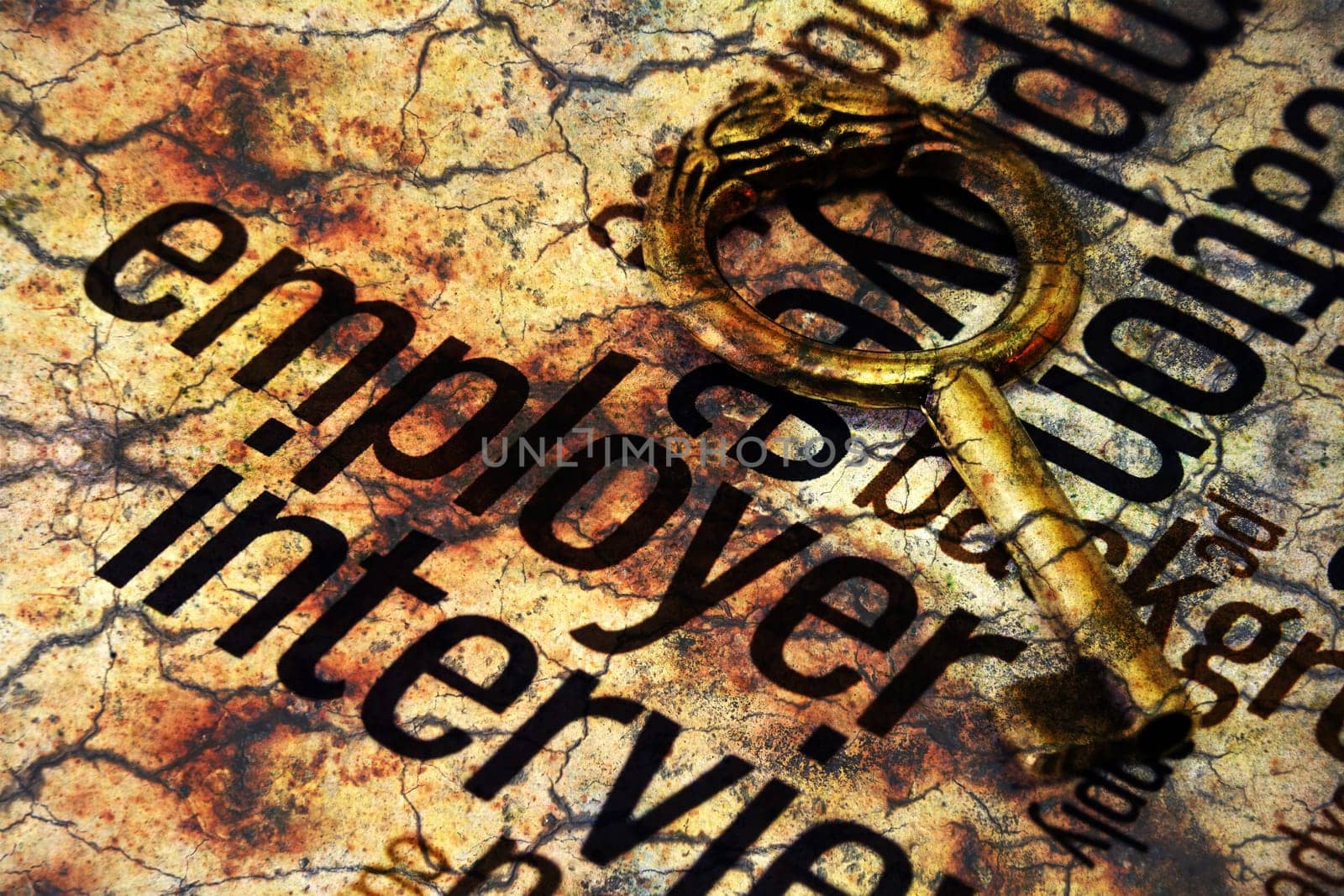 Old key on employer text