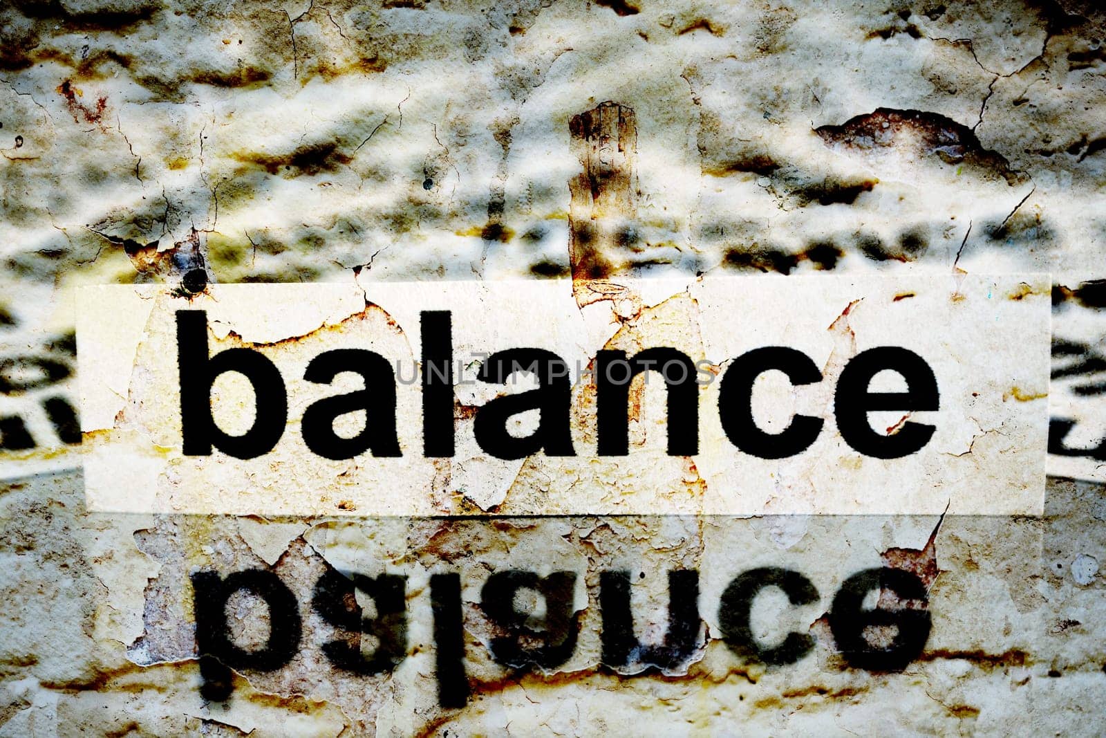 Balance grunge concept