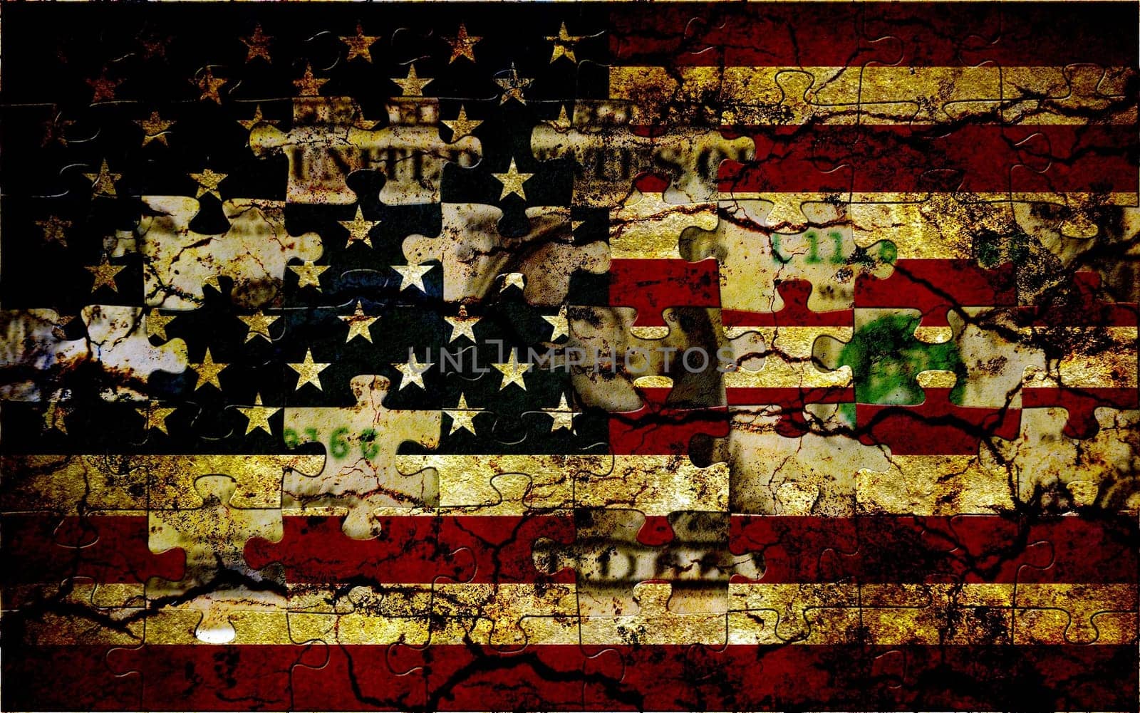 Usa puzzle flag