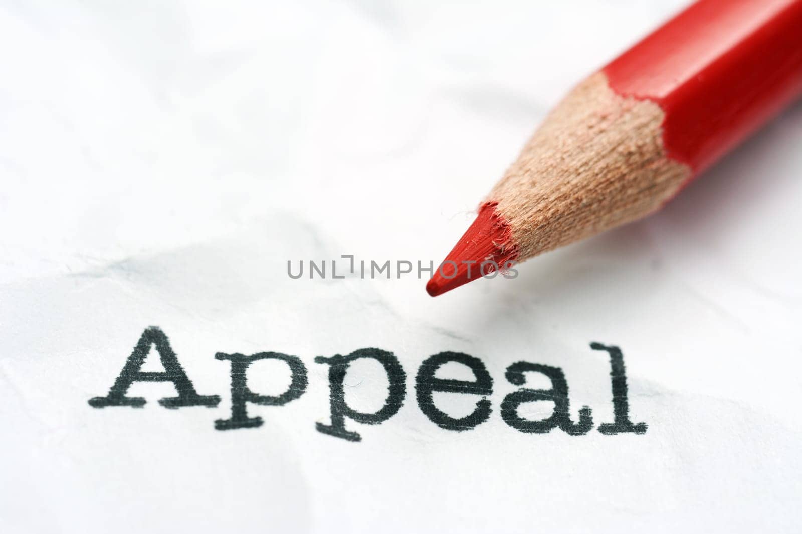Appeal text and pencil