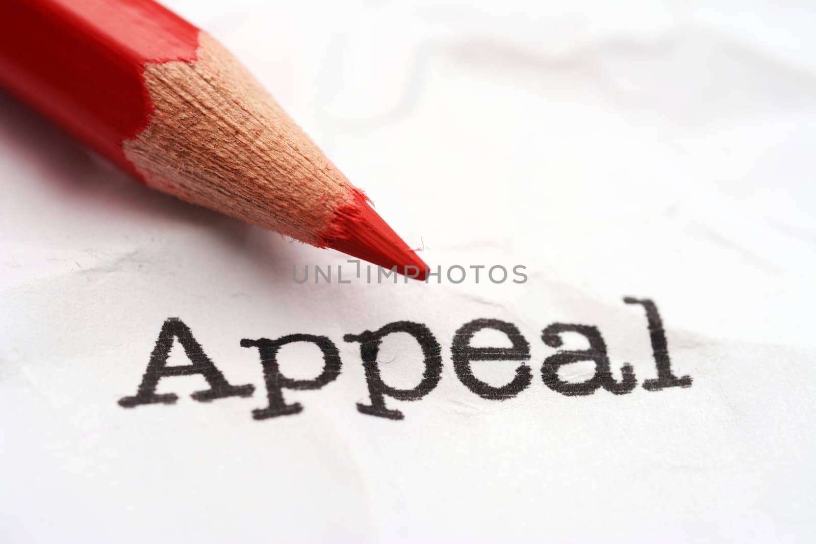 Pencil on appeal text