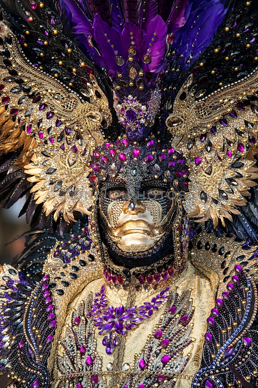 VENICE, ITALY - Febrary 18 2020: The masks of the Venice carnival 2020.